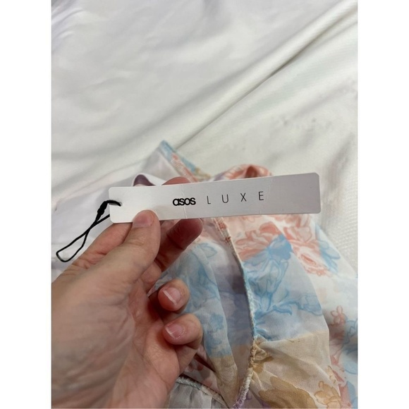 ASOS Lux Puff Sleeve Pastel Corset One Piece Bathing Suit Sz 20 Womens Plus NWT - Picture 6 of 7